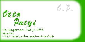 otto patyi business card