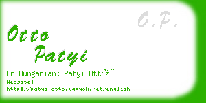 otto patyi business card